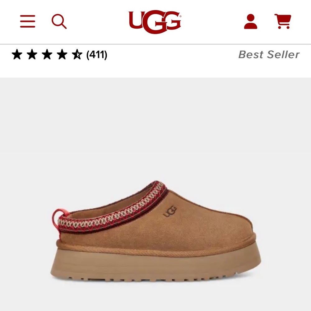 Ugh Tazz - Chestnut - Womens Size 8